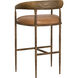 Zanatta 38.75 inch Tan Leather Barstool